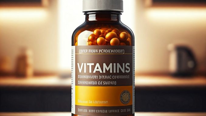 Frasco de vitaminas